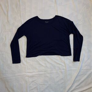 Athleta Studio Crop Long Sleeve with split back